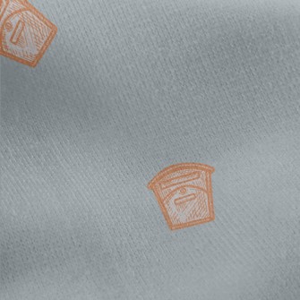 Hand Drawn Retro Mailbox Jersey Backed Fleece