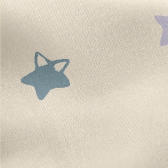 Small Colorful Stars Jersey Backed Fleece