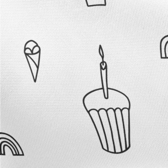 Simple Cup Cake Rainbow Hat Pongee