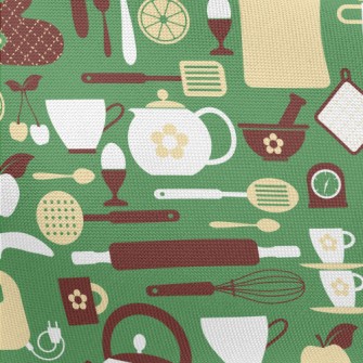 Kitchen Utensils Pattern Pongee