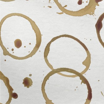 Watercolor Coffee Stain Polka  Pongee