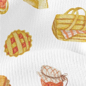 Hand Drawn Fruit Basket And Ja Stretch Jersey