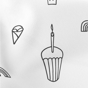 Simple Cup Cake Rainbow Hat Lightweight Cotton Poplin