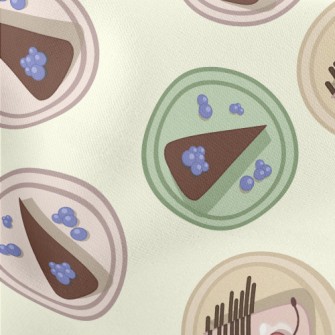 Blueberry Cake And Cherry Cake Lightweight Cotton Poplin