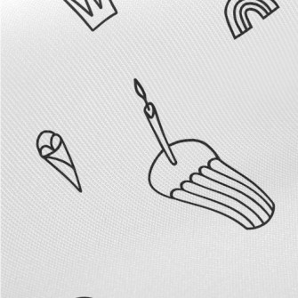 Simple Cup Cake Rainbow Hat Midweight Cotton Poplin