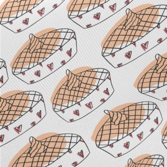 Simple Heart Pumpkin Pie Midweight Cotton Poplin