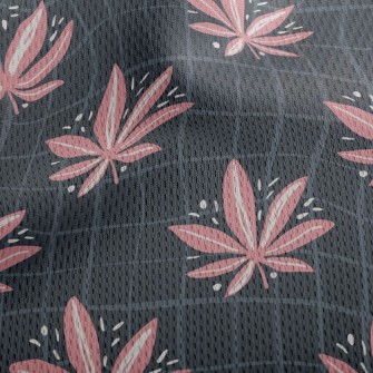 Bright Marijuana Leaves Athletic Mesh Flat Back