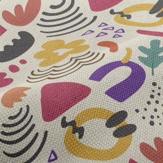 Abstract Flowers And Plants Performance Linen