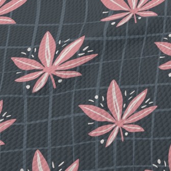 Bright Marijuana Leaves Birdseye Piqué