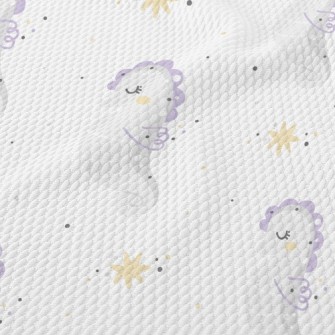 Cute And Shiny Seahorse Birdseye Piqué
