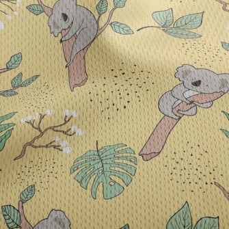 Cute Tree Hugging Koala Athletic Mesh Flat Back