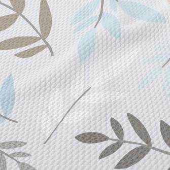 Pastel Colored Leaves Birdseye Piqué