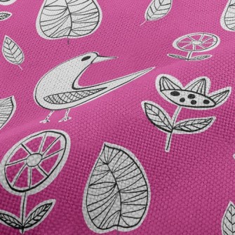 Childlike Doodle Bird Performance Linen