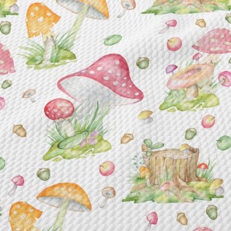 Watercolor Fairy Tale Big Mush Birdseye Piqué