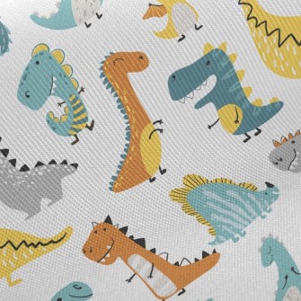 Simple Line Dinosaur Twill
