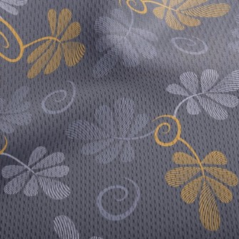 Psychedelic Lines Leaves Athletic Mesh Flat Back