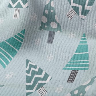 Geometric Wavy Christmas Tree Terry