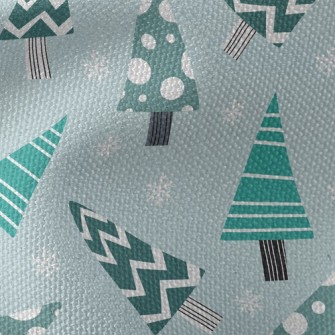 Geometric Wavy Christmas Tree Waterproof Canvas