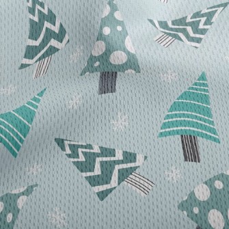 Geometric Wavy Christmas Tree Athletic Mesh Flat Back