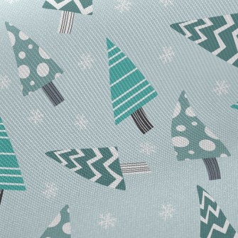 Geometric Wavy Christmas Tree Twill