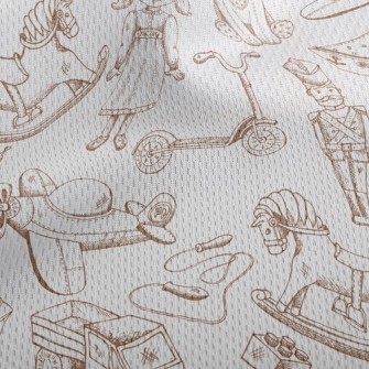 Sketch Antique Toys Athletic Mesh Flat Back