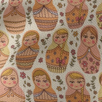 Cute Russian Doll Waterproof Canvas