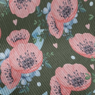 Huge Simple Flowers Standard Corduroy