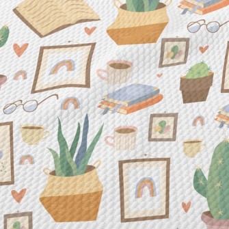Home Succulent Potted Plants Birdseye Piqué