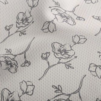 Beautiful And Generous Flowers Athletic Mesh Flat Back