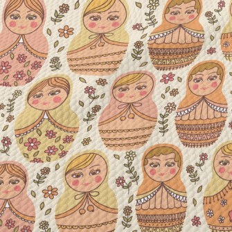 Cute Russian Doll Birdseye Piqué