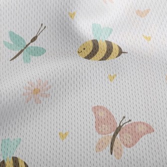 Colorful Insect Kingdom Athletic Mesh Flat Back