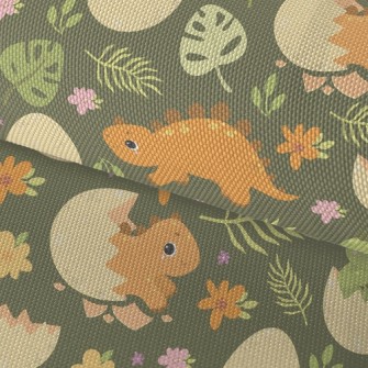 Cute Little Dinosaur Waterproof Oxford