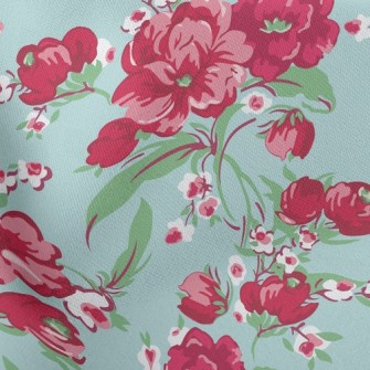 Beautiful Bright Flowers Stretch Ponte