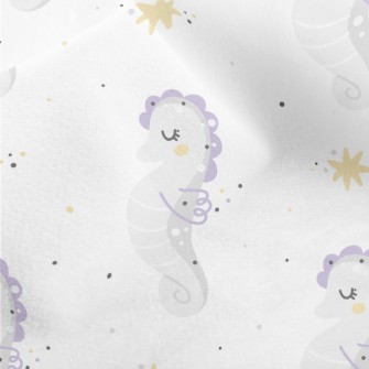 Cute And Shiny Seahorse Micro Fleece