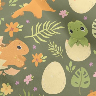 Cute Little Dinosaur Micro Fleece