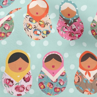 Colorful Russian Doll Micro Fleece