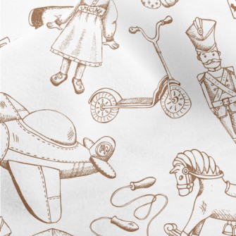 Sketch Antique Toys Micro Fleece