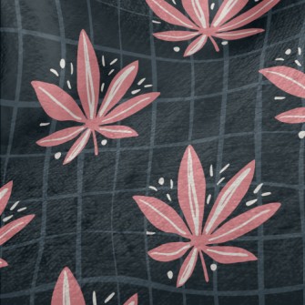 Bright Marijuana Leaves Minky