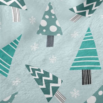Geometric Wavy Christmas Tree Minky