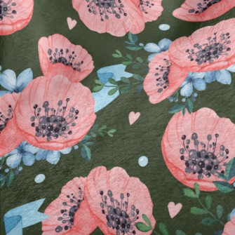 Huge Simple Flowers Minky