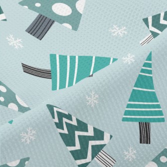 Geometric Wavy Christmas Tree Piqué