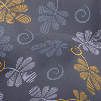 Psychedelic Lines Leaves Lightweight Performance Linen