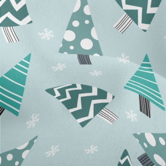 Geometric Wavy Christmas Tree Lightweight Performance Linen