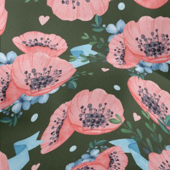 Huge Simple Flowers Lightweight Performance Linen