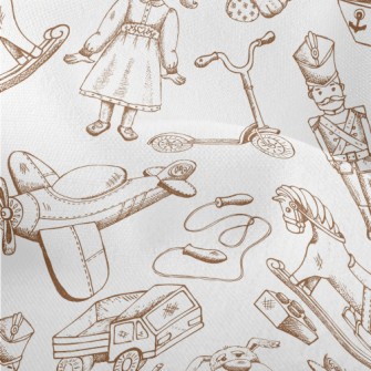 Sketch Antique Toys Lightweight Performance Linen