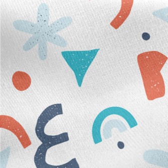 Geometric Color Blocks Jersey Backed Fleece