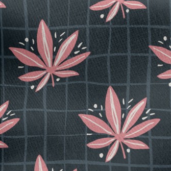 Bright Marijuana Leaves Jersey Backed Fleece