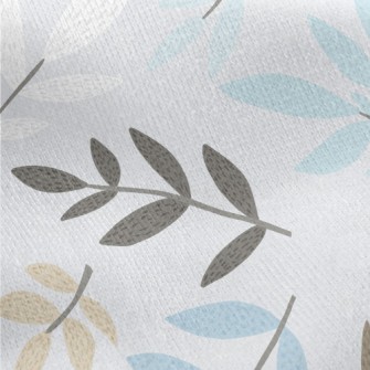 Pastel Colored Leaves Jersey Backed Fleece