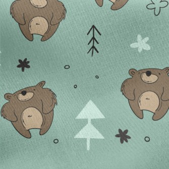 Funny Expression Bear Jersey Backed Fleece