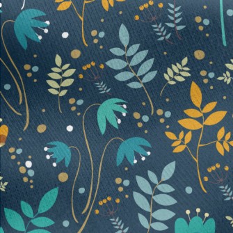 Childlike Forest Flowers Jersey Backed Fleece